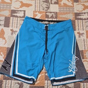 Billabong Blue and Black Swim Board Shorts